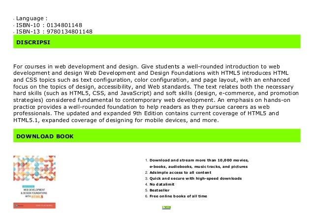 [NEWS] Web Development and Design Foundations with Html5 PDF books