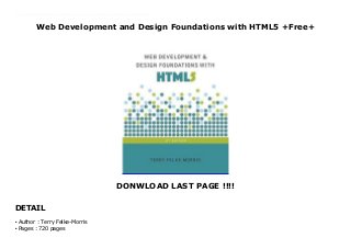 Web Development and Design Foundations with HTML5 +Free+