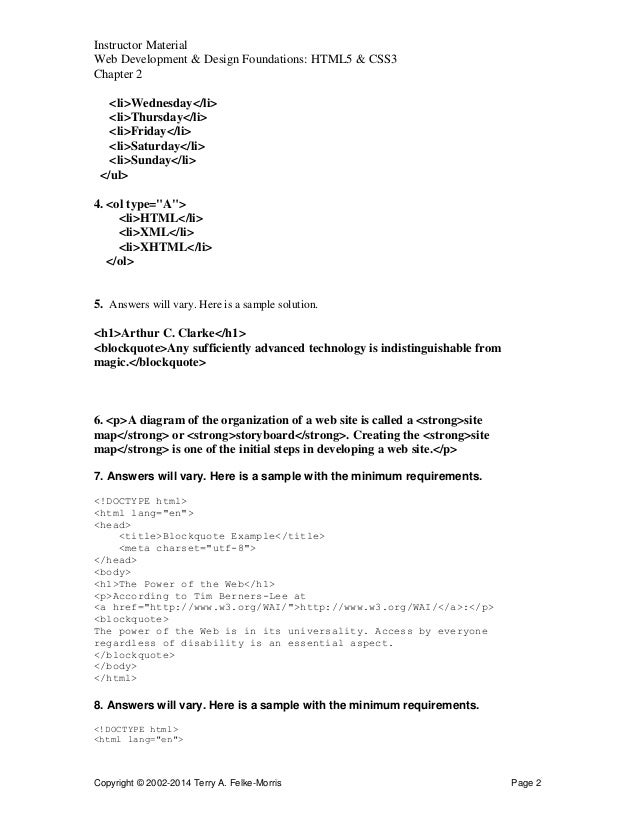Web Development and Design Foundations with HTML5 7th Edition Morris