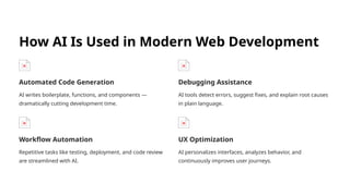 Web Development Using Artificial Intelligence Research | PPTX