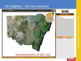 SIX Usability – SIX Lite interface Demonstration of SIX Lite 