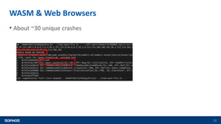 WASM & Web Browsers
52
• About ~30 unique crashes
 