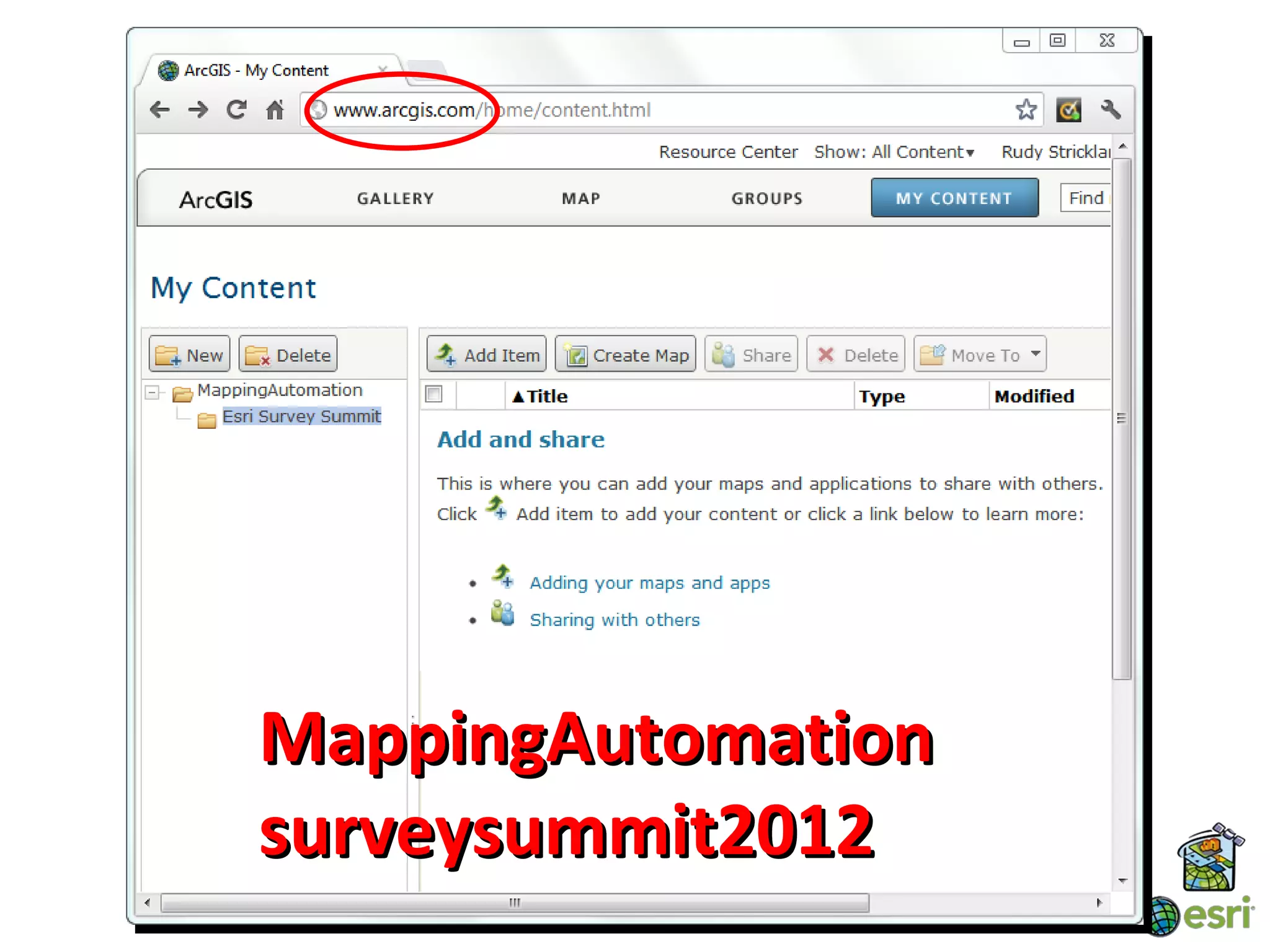 MappingAutomation
surveysummit2012
 