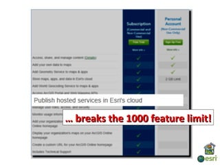 … breaks the 1000 feature limit!
 