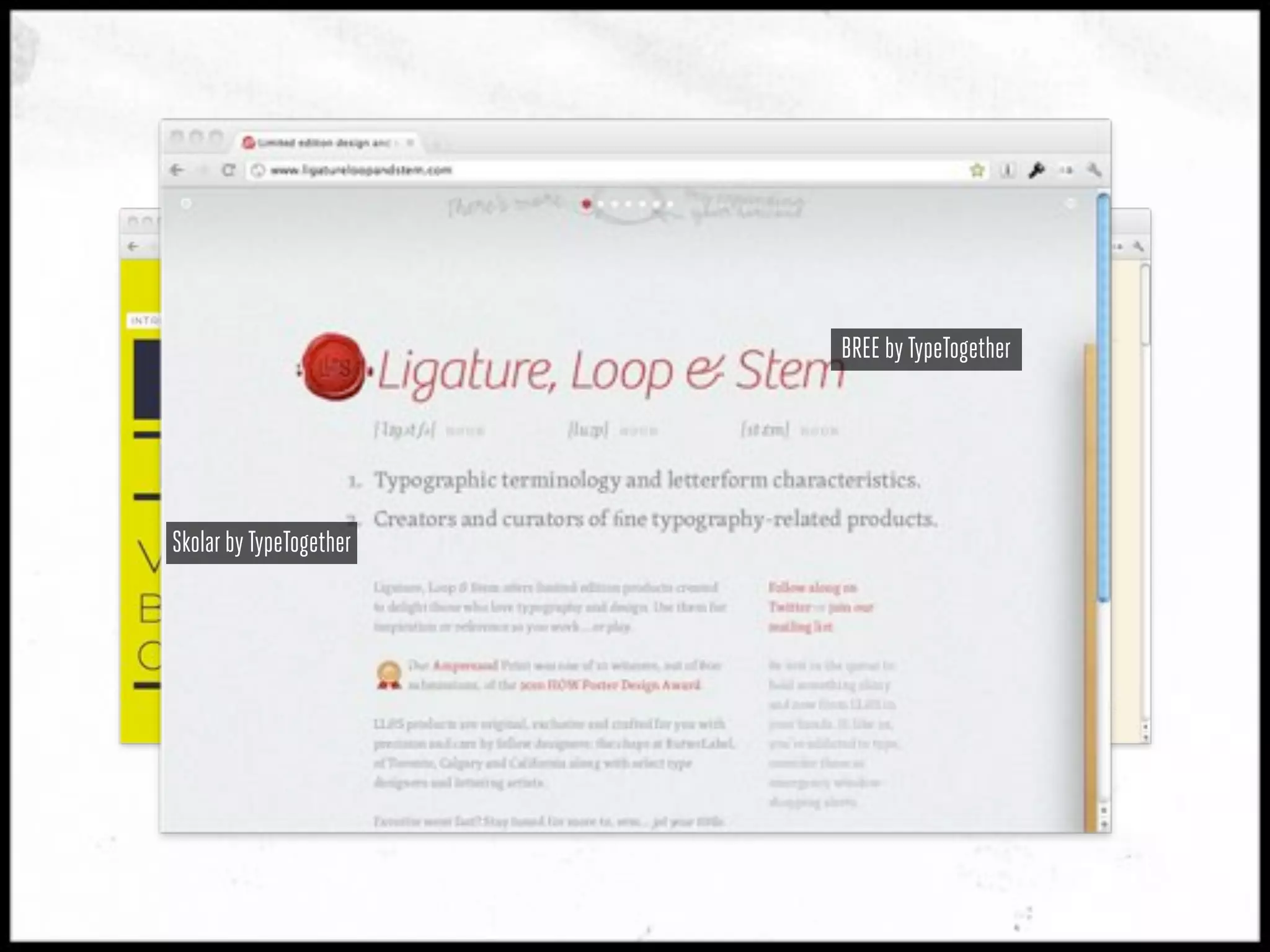 BREE by TypeTogether




Skolar by TypeTogether
 