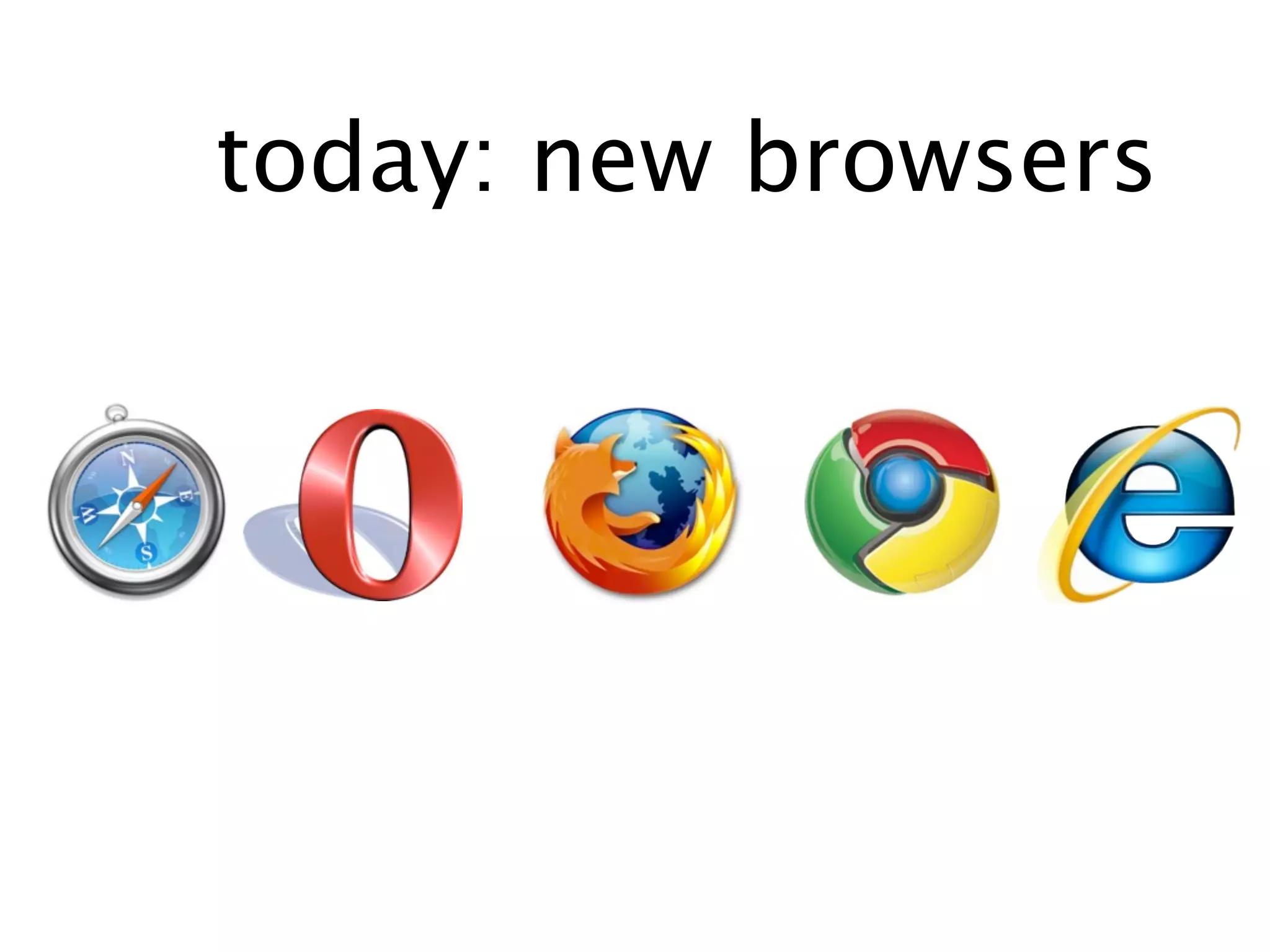 today: new browsers
 