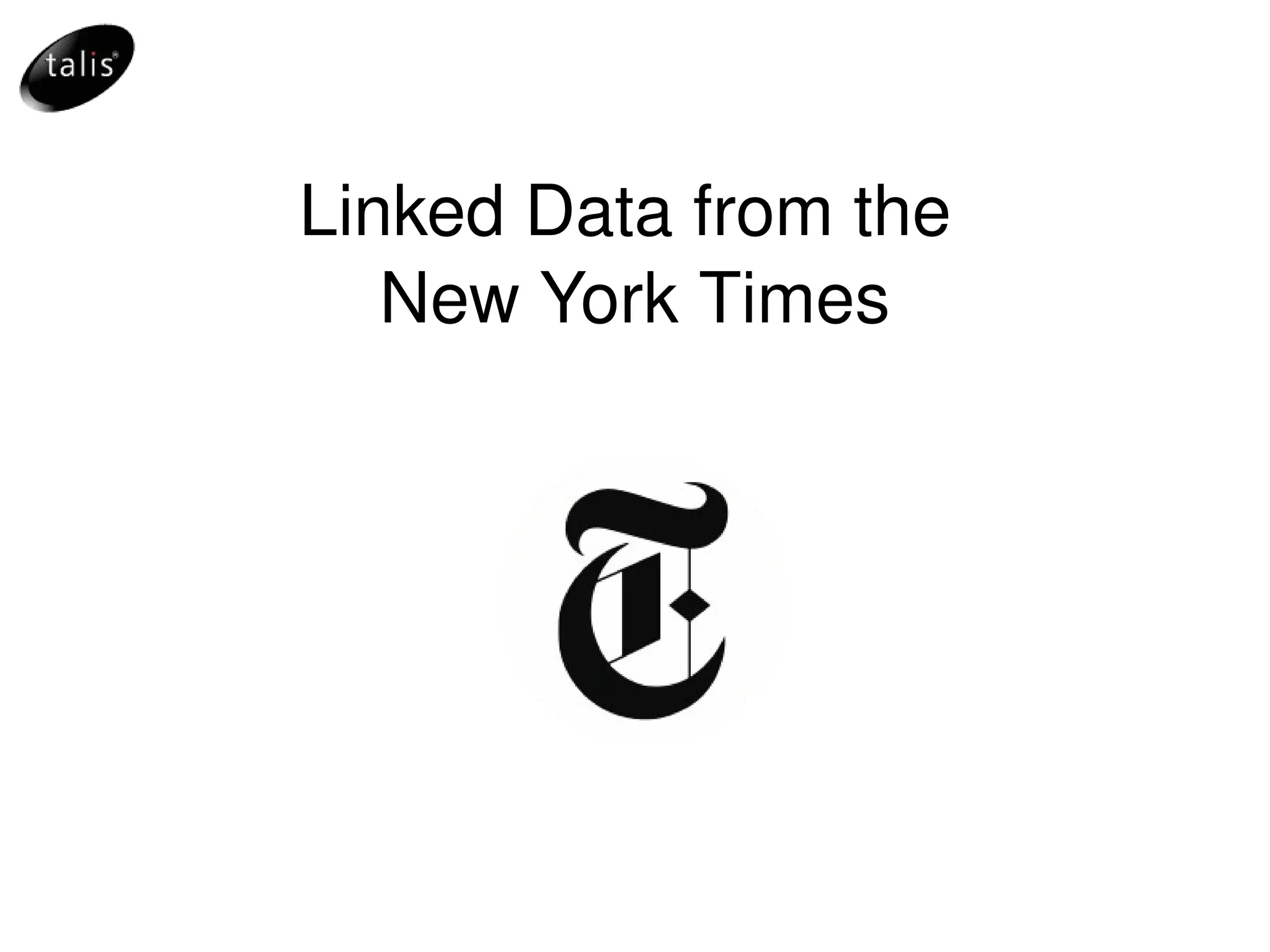 Linked Data from the  New York Times 