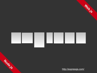 Web.js Node.js http://expressjs.com/ 