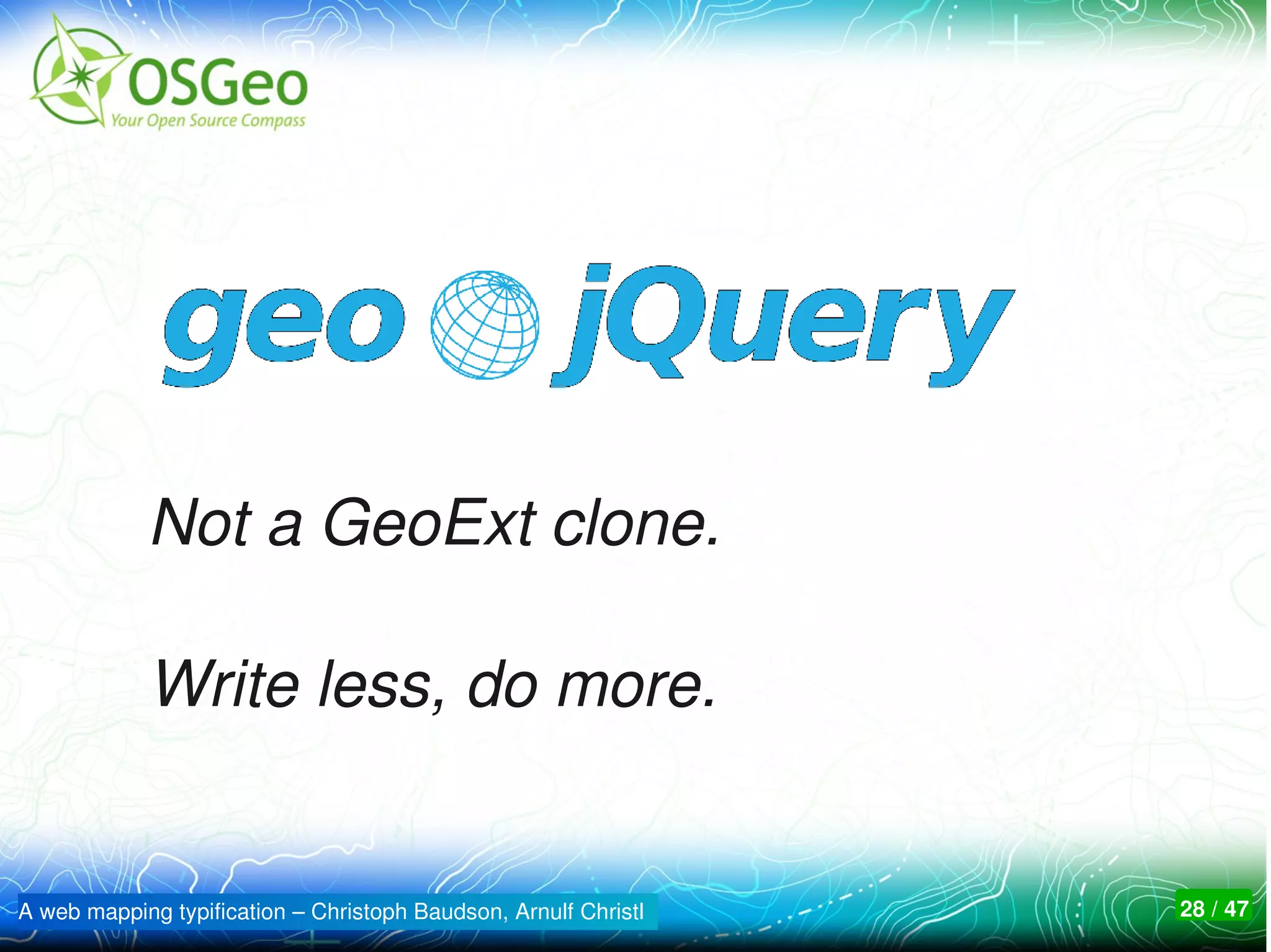 OSGeo Web Mapping Software Comparison - OSGeo Web Mapping Software Comparison 28 2048 