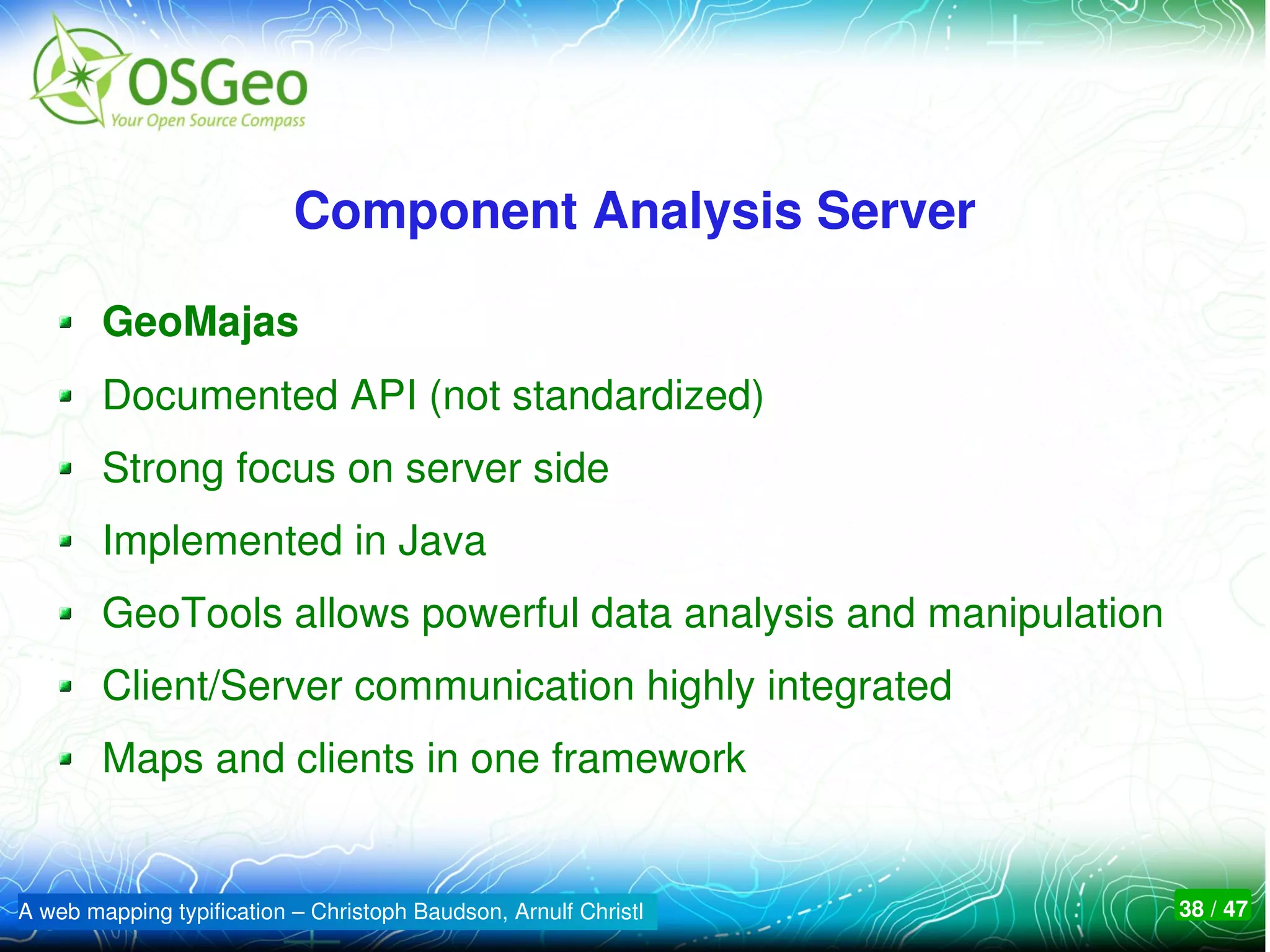 OSGeo Web Mapping Software Comparison - OSGeo Web Mapping Software Comparison 38 2048 