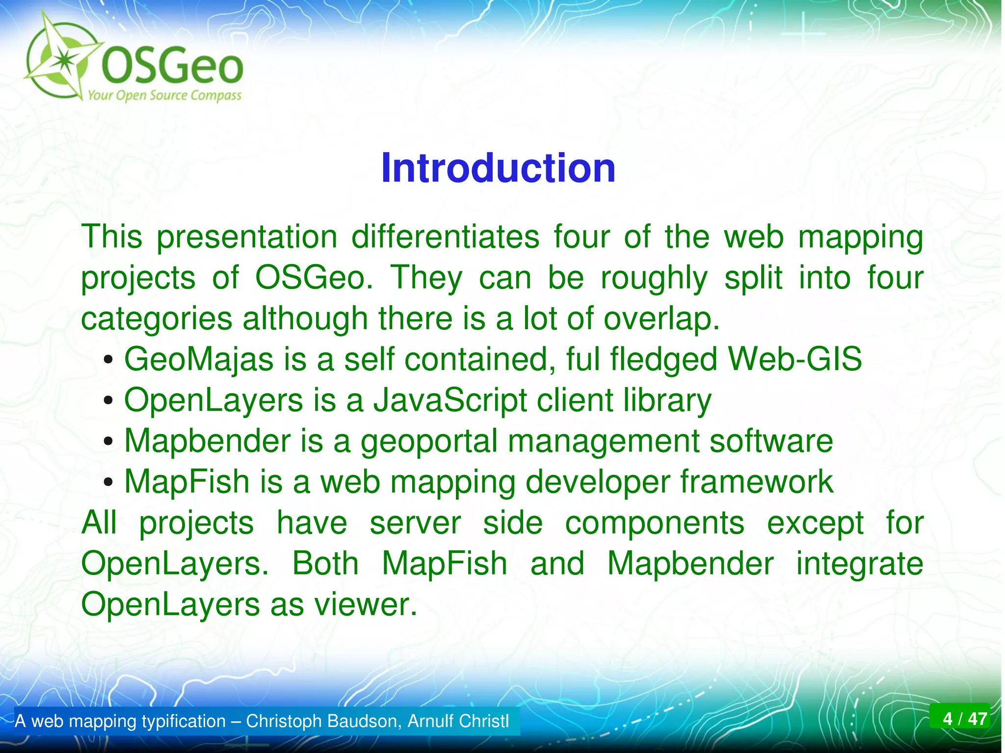 OSGeo Web Mapping Software Comparison - OSGeo Web Mapping Software Comparison 4 2048 