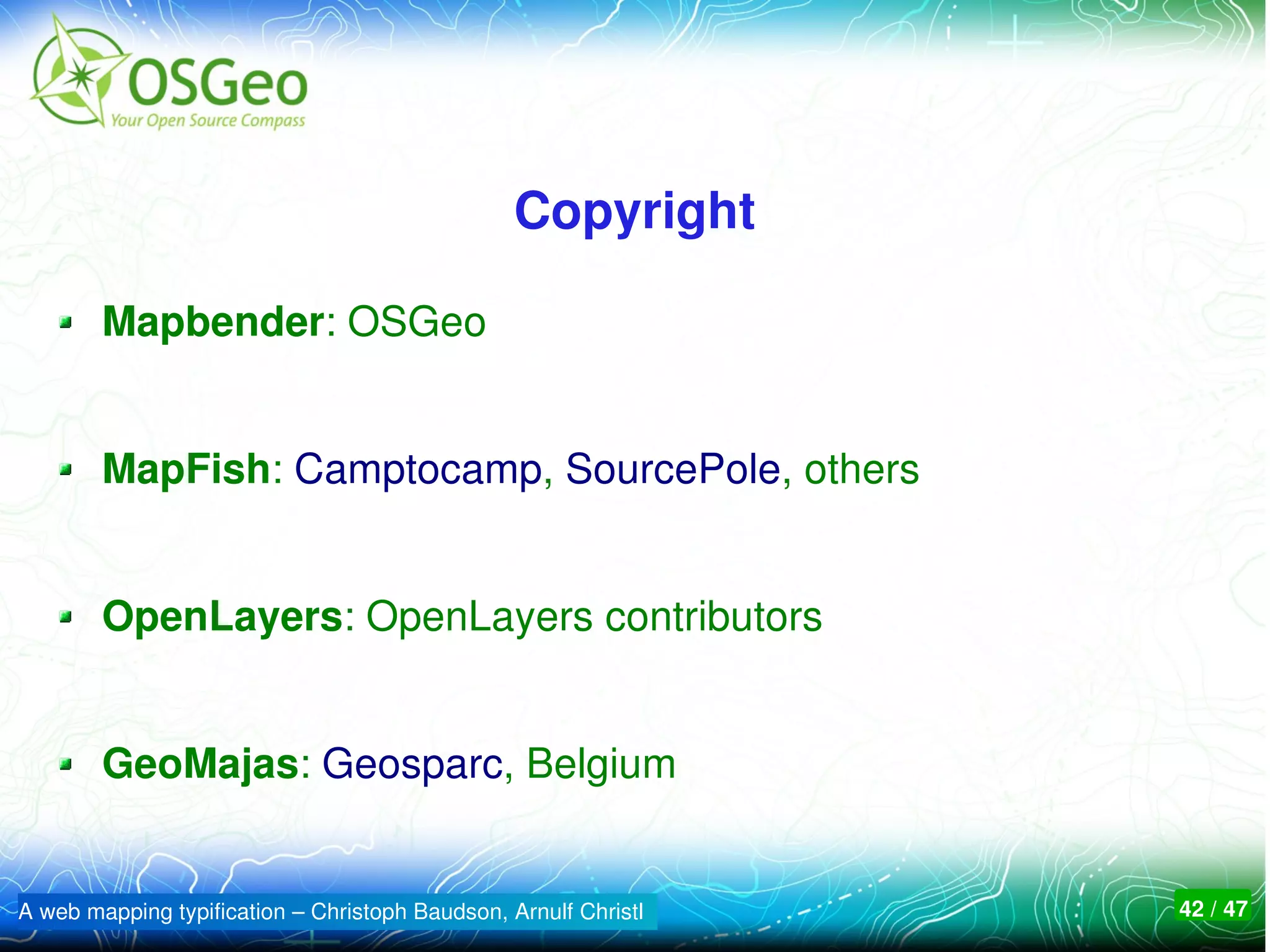 OSGeo Web Mapping Software Comparison - OSGeo Web Mapping Software Comparison 42 2048 