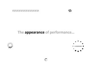 The	
  appearance	
  of	
  performance…	
  
 