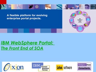 IBM WebSphere Portal:
The Front End of SOA
 