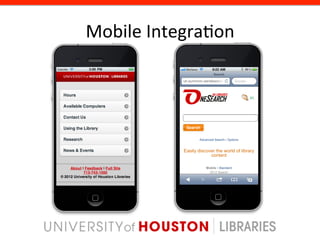 Mobile	
  Integra8on	
  
 