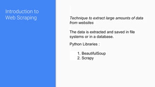 Web scraping using scrapy - zekeLabs | PPTX
