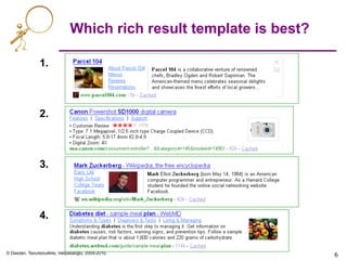© Dasdan, Tsioutsiouliklis, Velipasaoglu, 2009-2010.
6	

1.
2.
3.
4.
6	

Which rich result template is best?
 