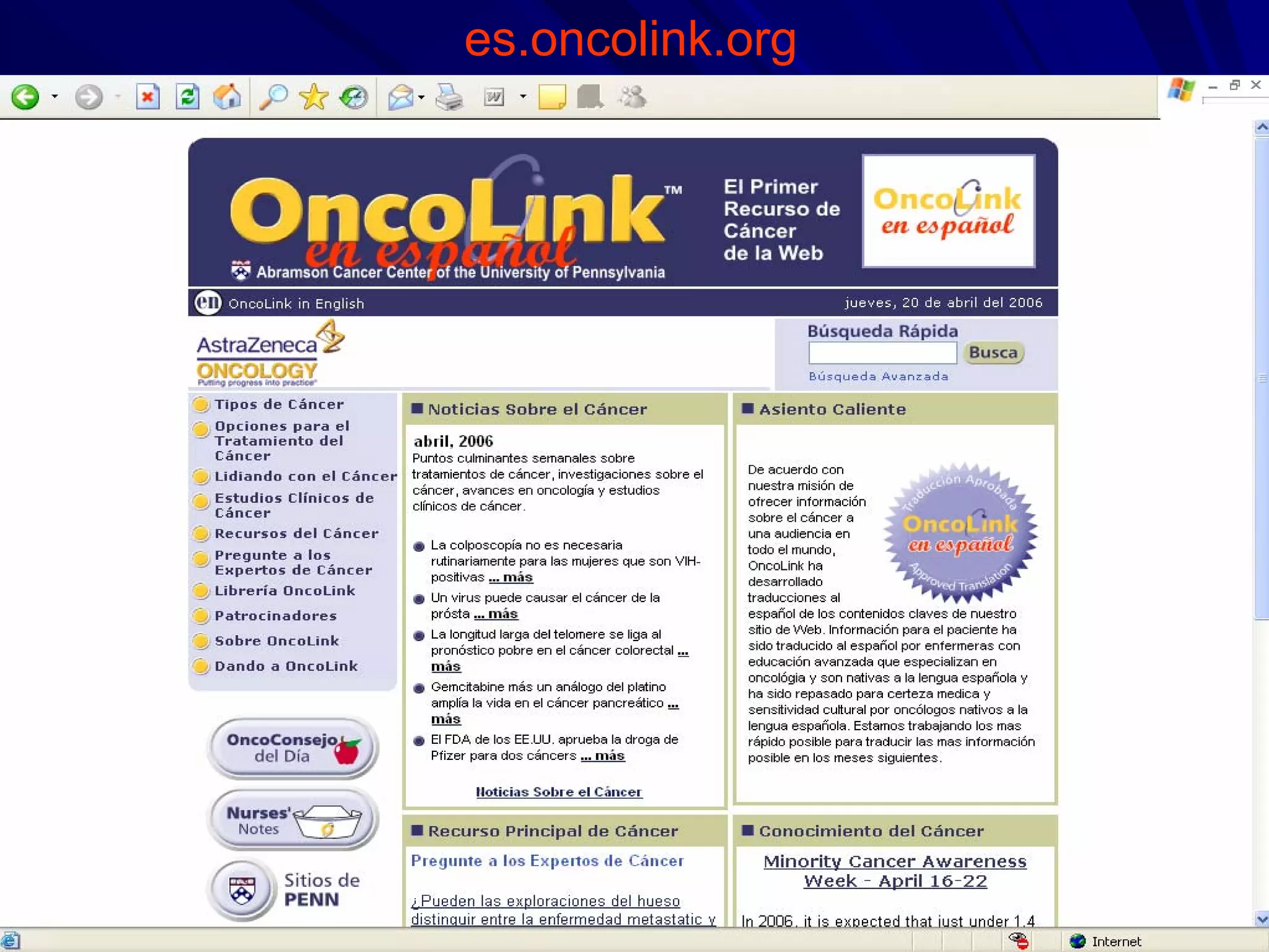 es.oncolink.org




 josefrancisco.garcia.easp@
     juntadeandalucia.es
 