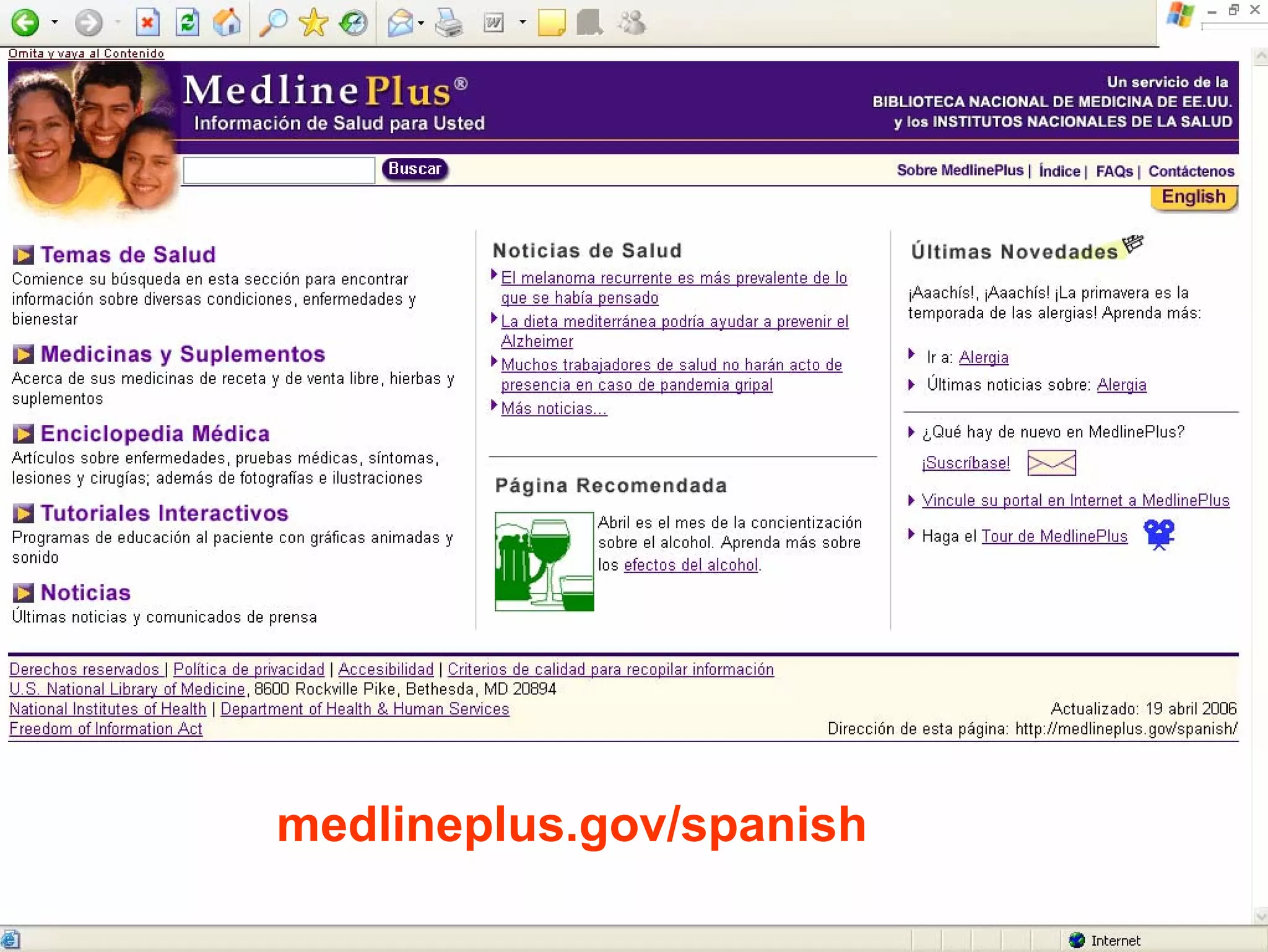 medlineplus.gov/spanish
        josefrancisco.garcia.easp@
            juntadeandalucia.es
 