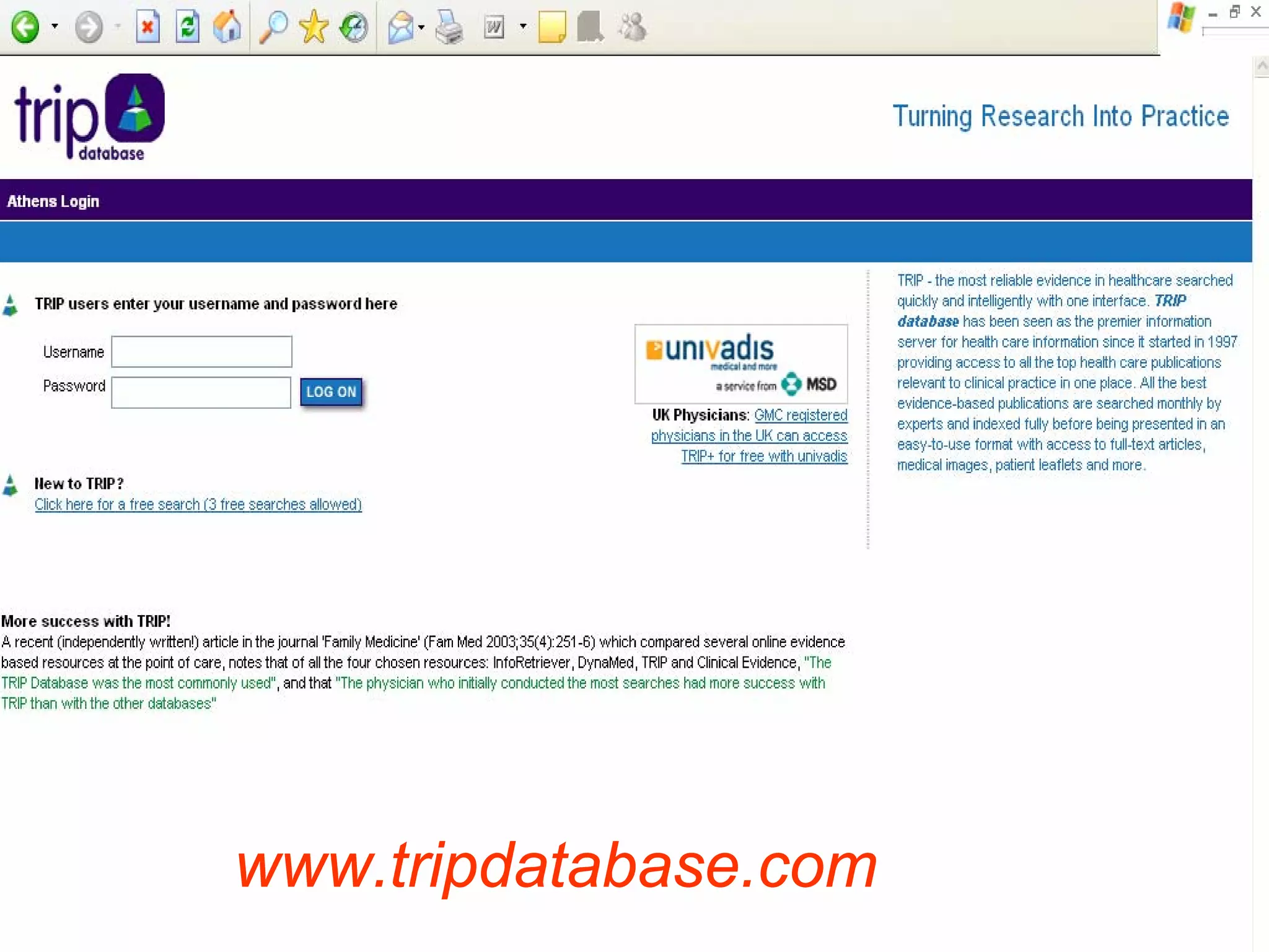 www.tripdatabase.com
        josefrancisco.garcia.easp@
            juntadeandalucia.es
 
