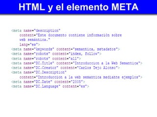 HTML y el elemento META 