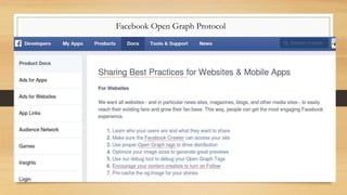 Facebook Open Graph Protocol
 