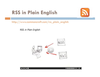 RSS in Plain English
http://www.commoncraft.com/rss_plain_english
 
