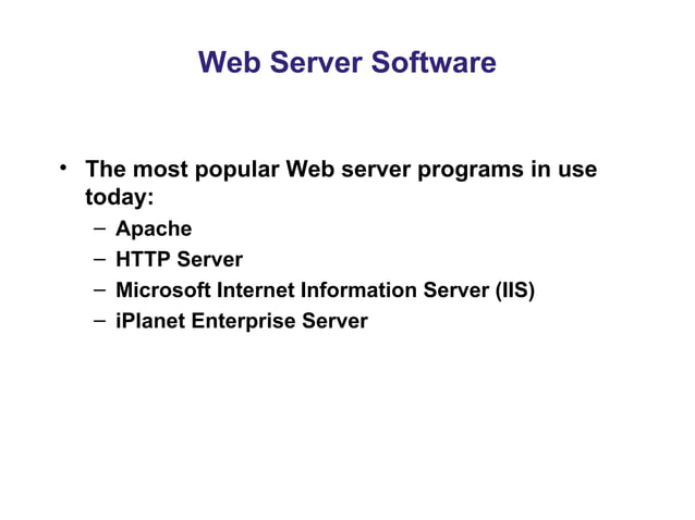 Web Server Hardware and Software | PPT