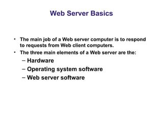 Web Server Hardware and Software | PPT