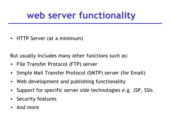 Web servers