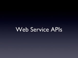 Web Service APIs 