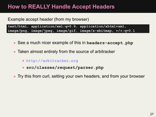 How to REALLY Handle Accept Headers

Example accept header (from my browser)
text/html, application/xml;q=0.9, application...