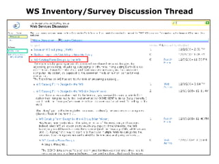 WS Inventory/Survey Discussion Thread 