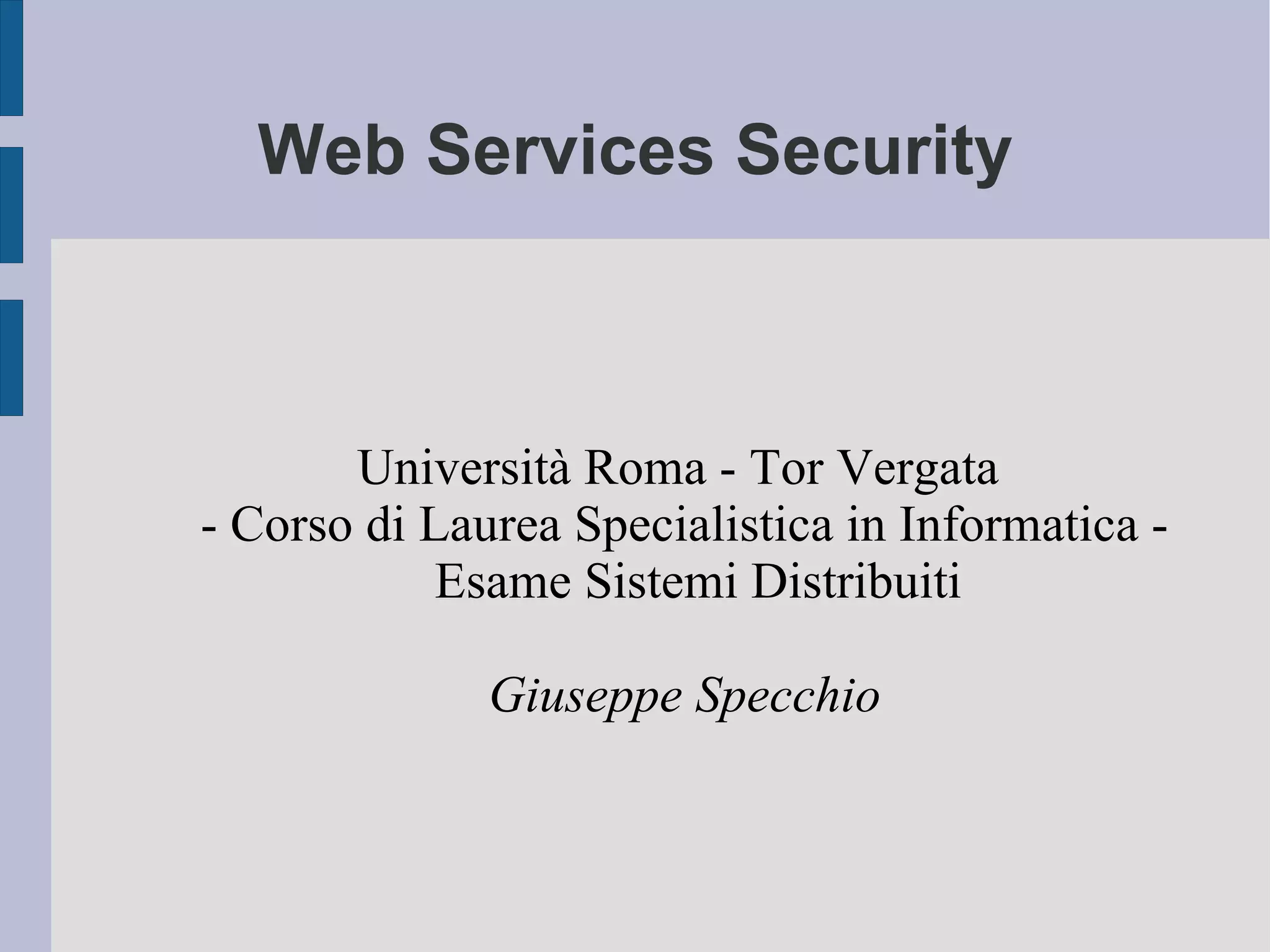 Web Services Security