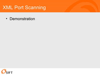 XML Port Scanning Demonstration 