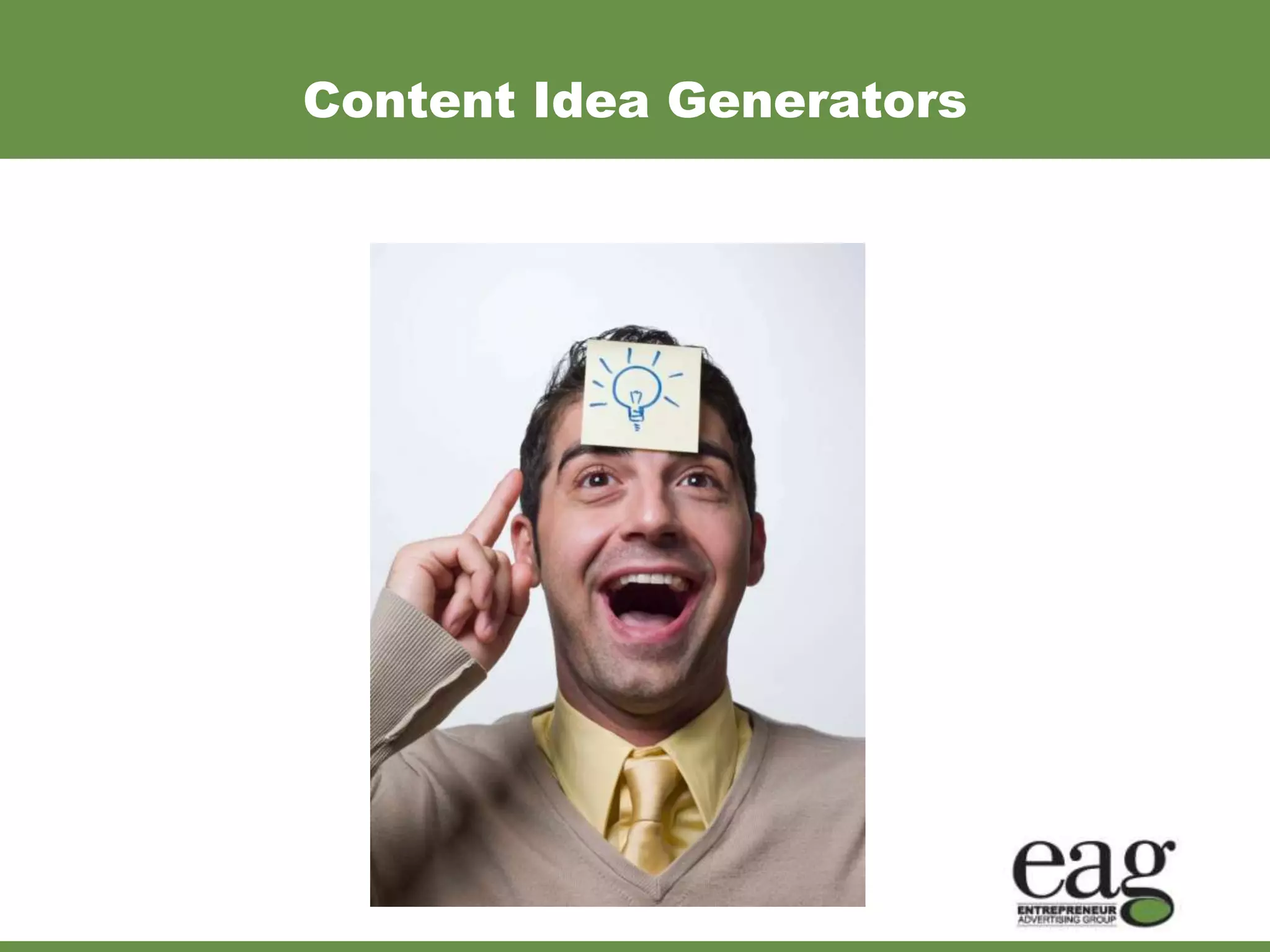 Content Idea Generators
 