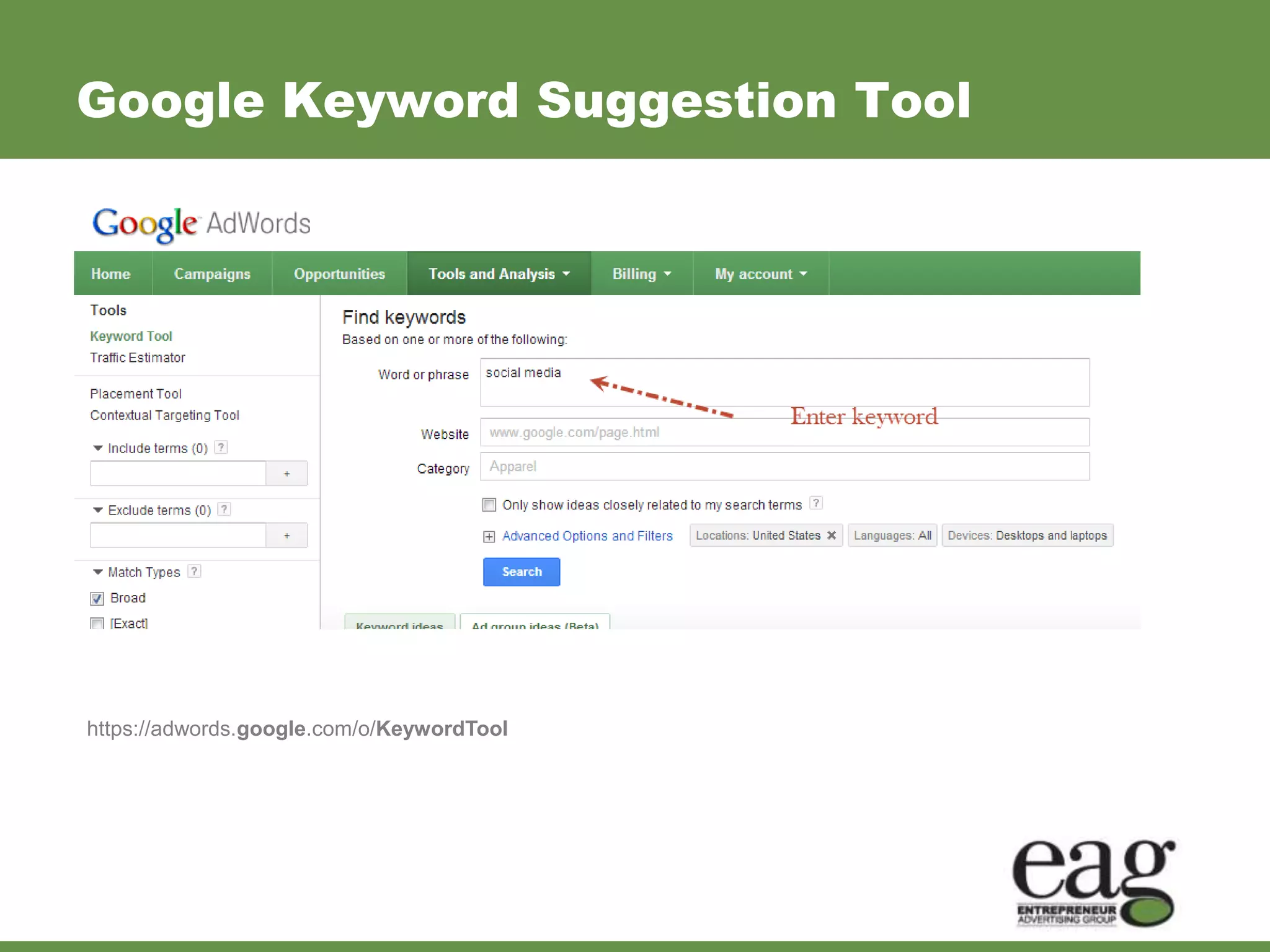 Google Keyword Suggestion Tool




https://adwords.google.com/o/KeywordTool
 