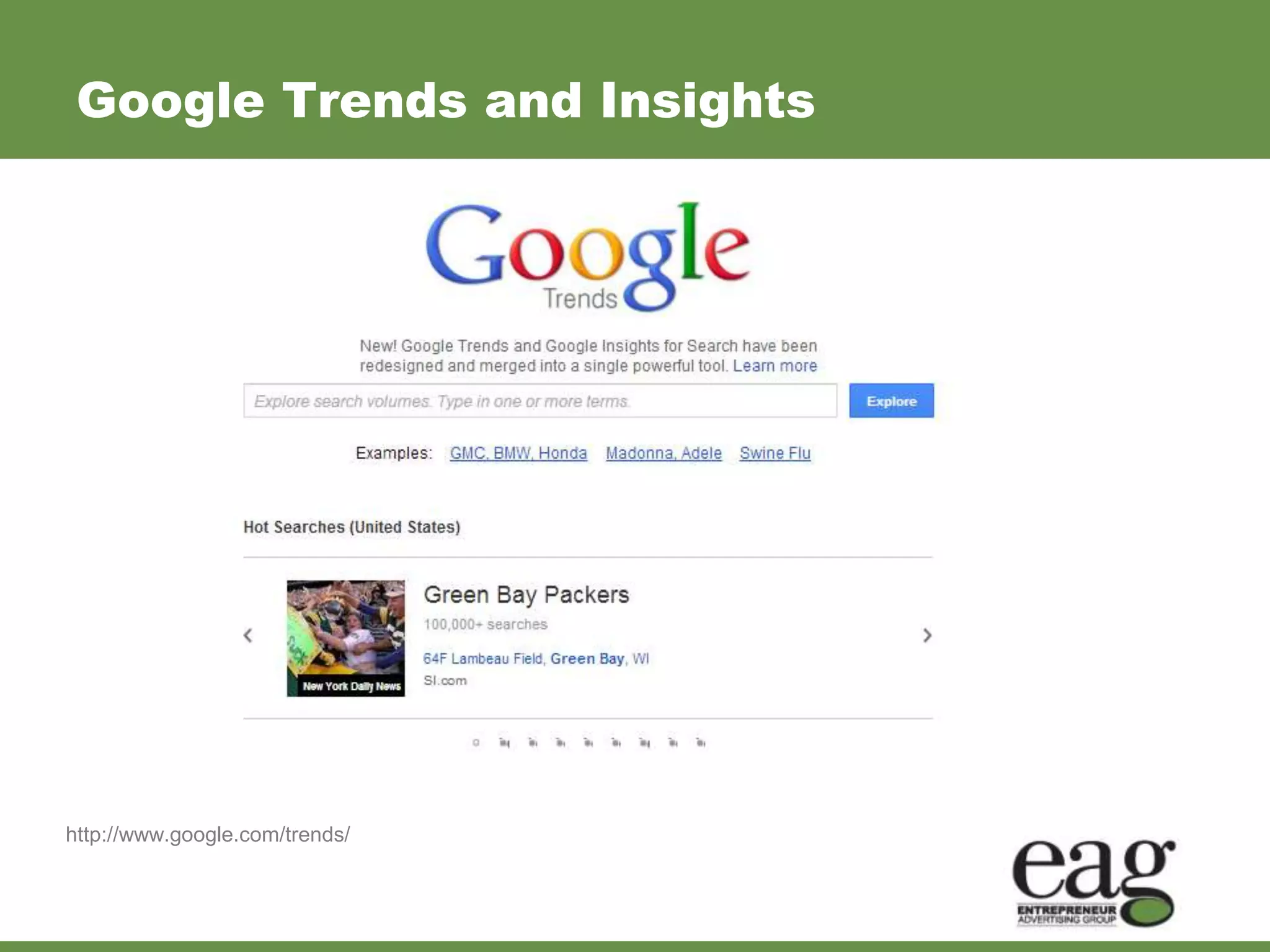 Google Trends and Insights




http://www.google.com/trends/
 