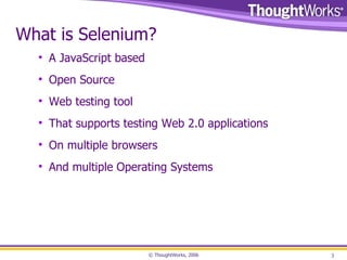 Web Test Automation with Selenium