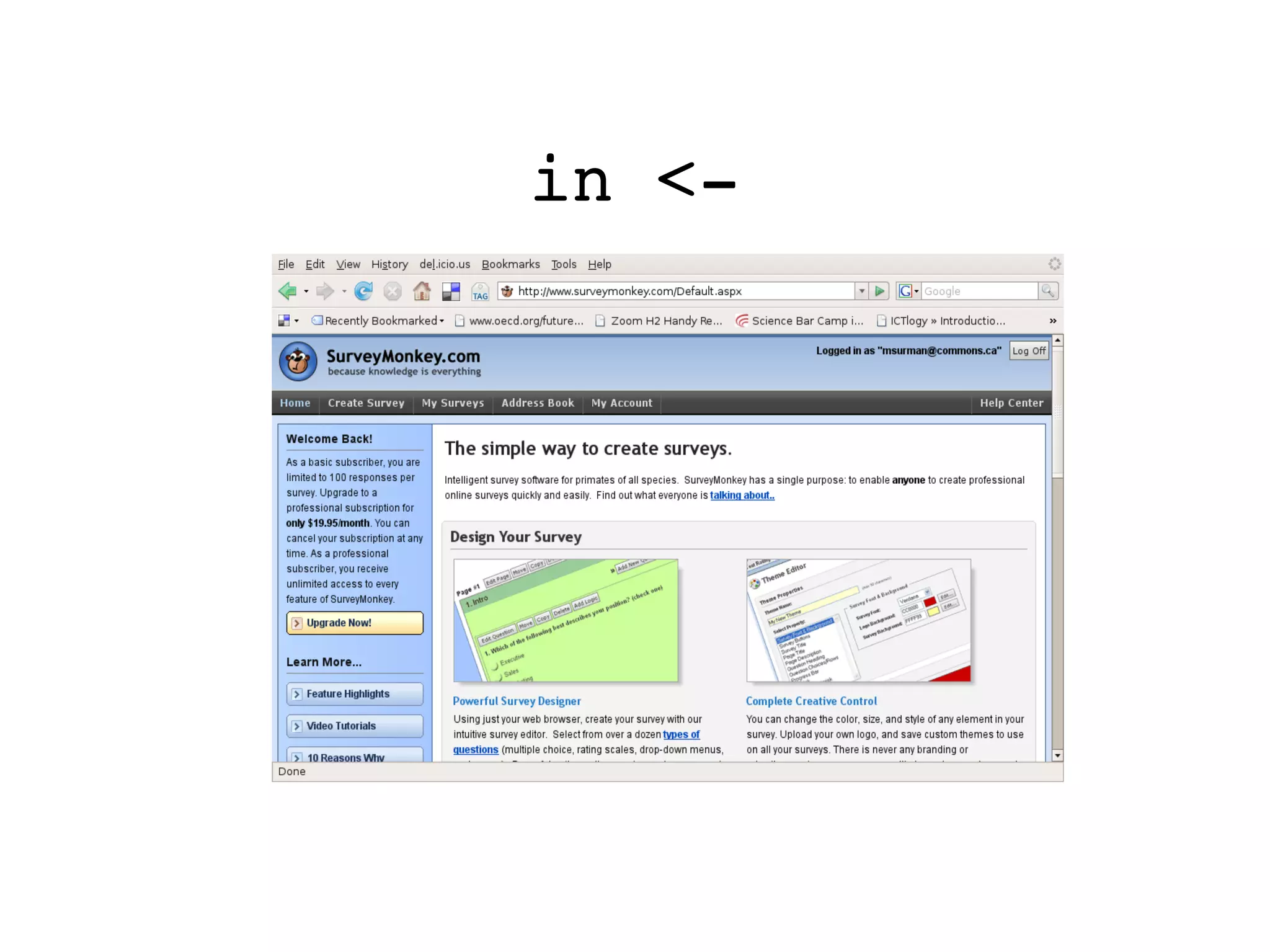 web thinking tour for I-BOP project
