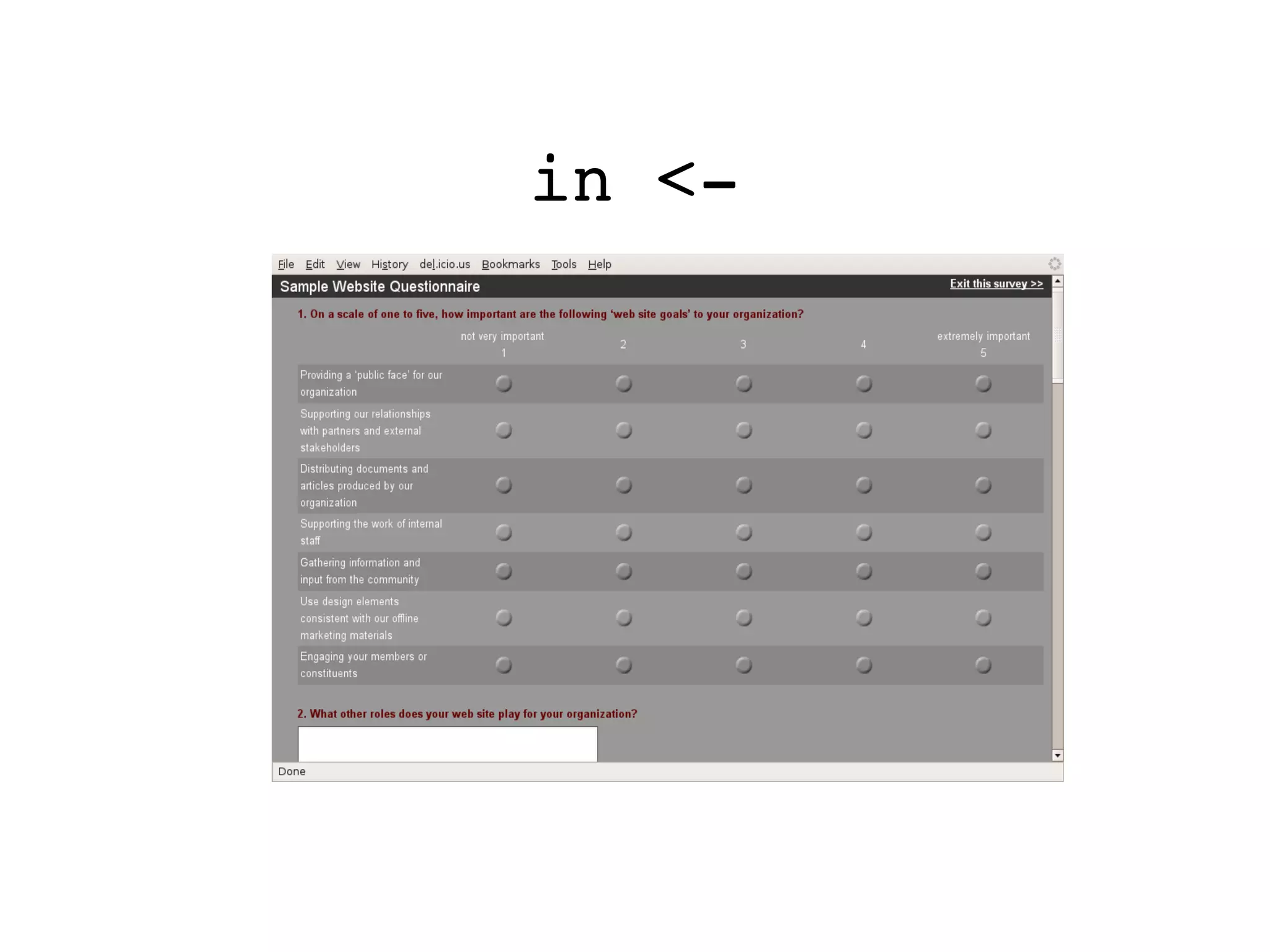 web thinking tour for I-BOP project