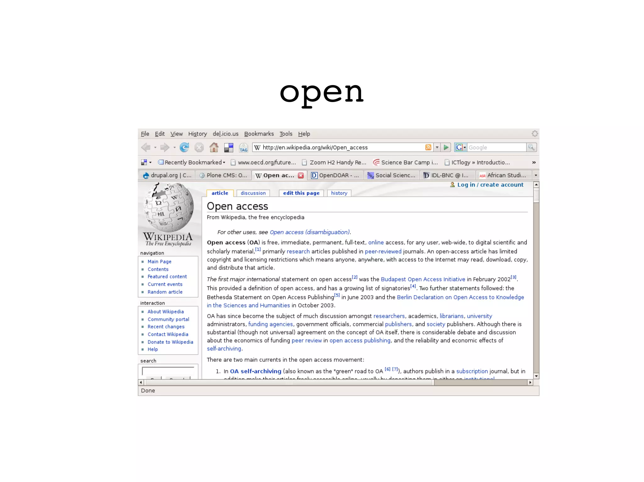 web thinking tour for I-BOP project