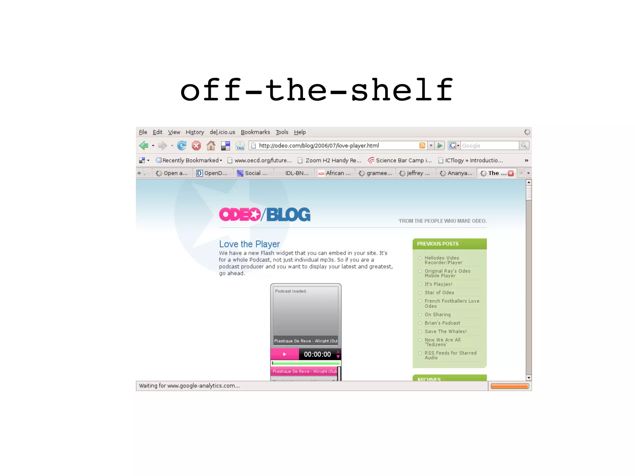 web thinking tour for I-BOP project