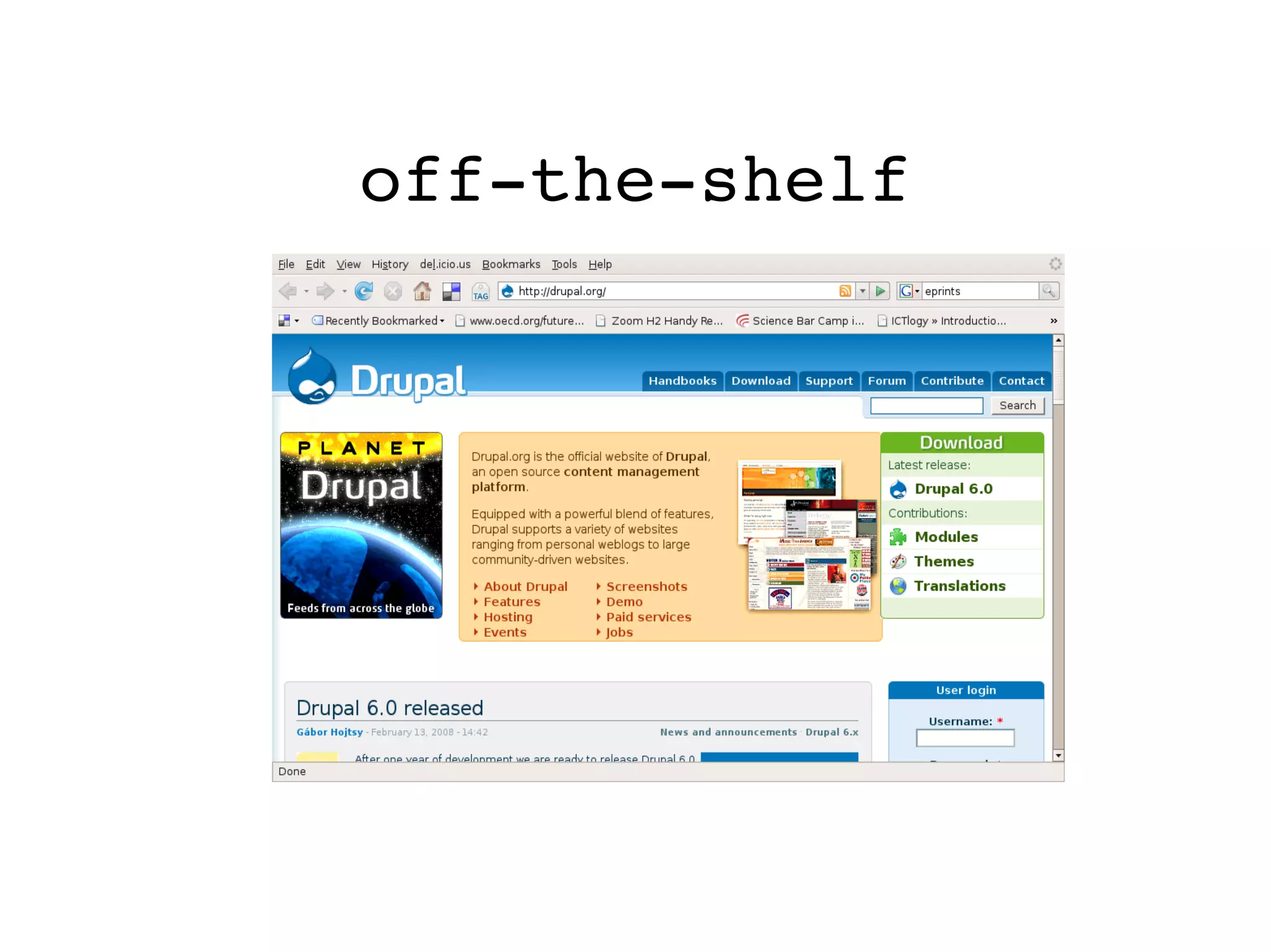 web thinking tour for I-BOP project