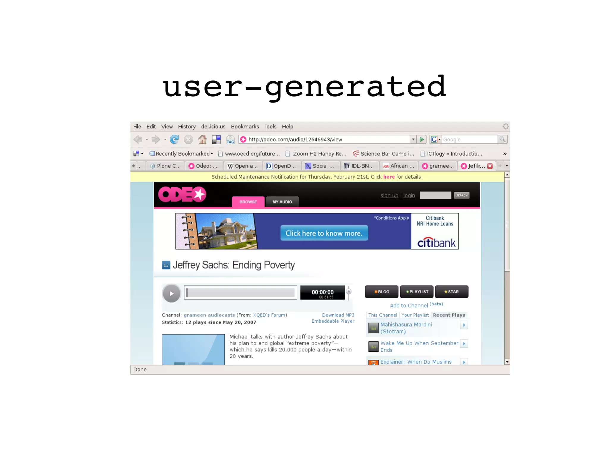 web thinking tour for I-BOP project