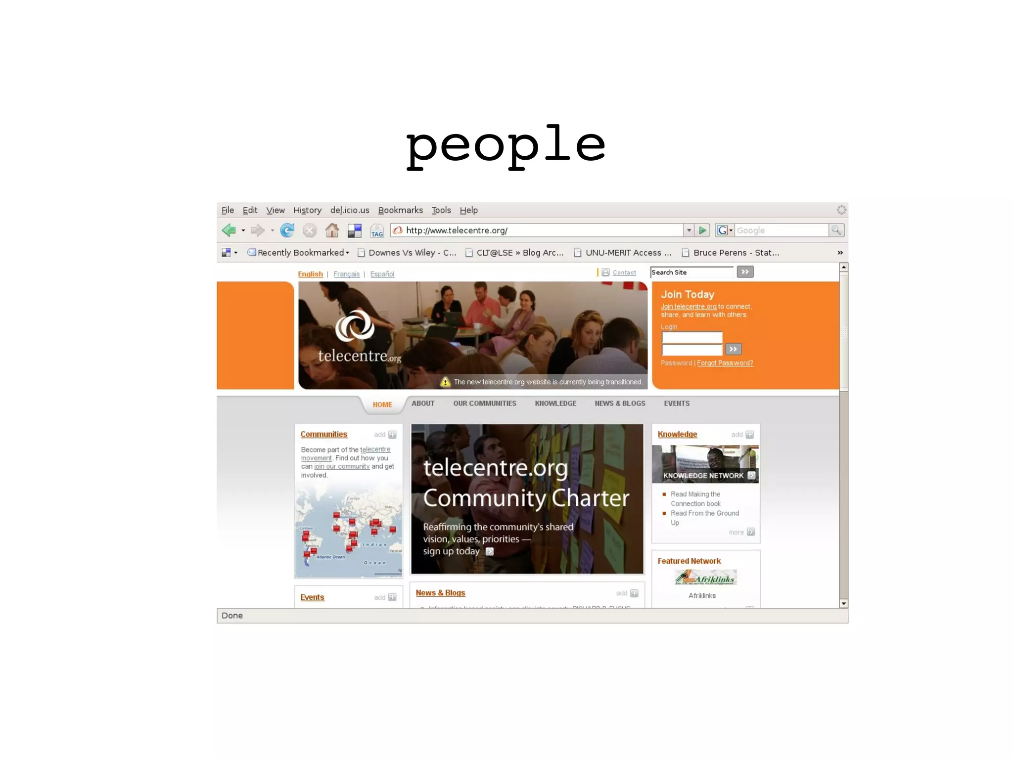 web thinking tour for I-BOP project