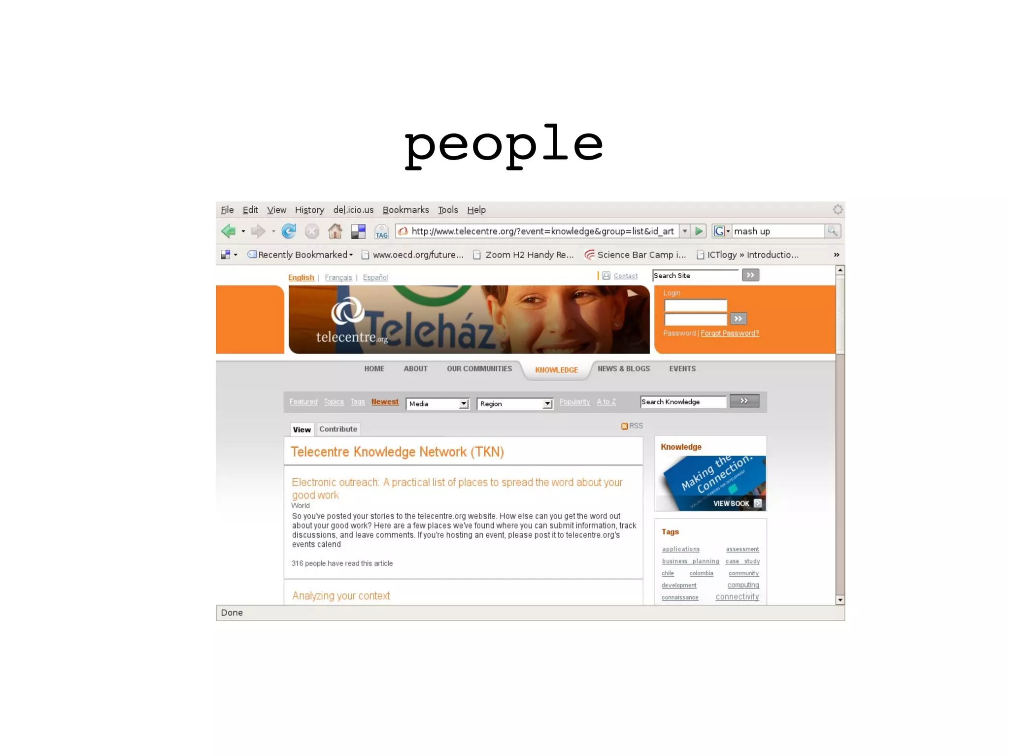 web thinking tour for I-BOP project