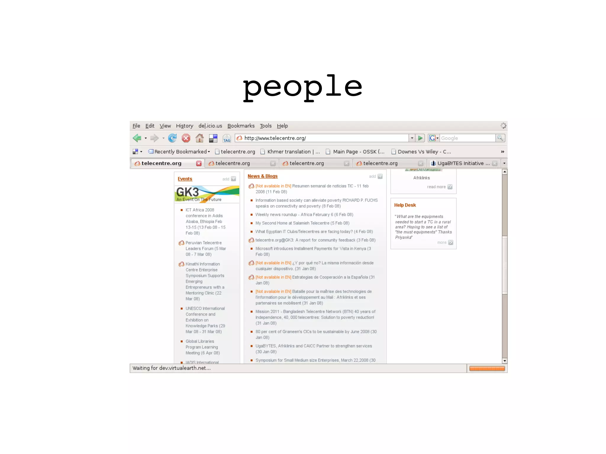 web thinking tour for I-BOP project