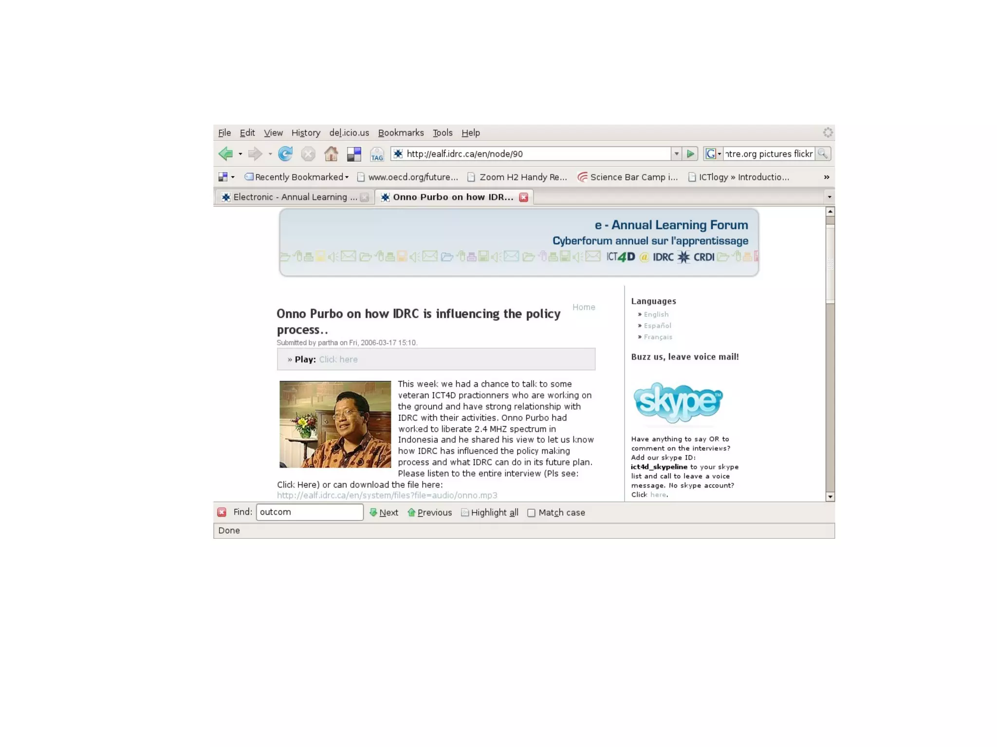 web thinking tour for I-BOP project