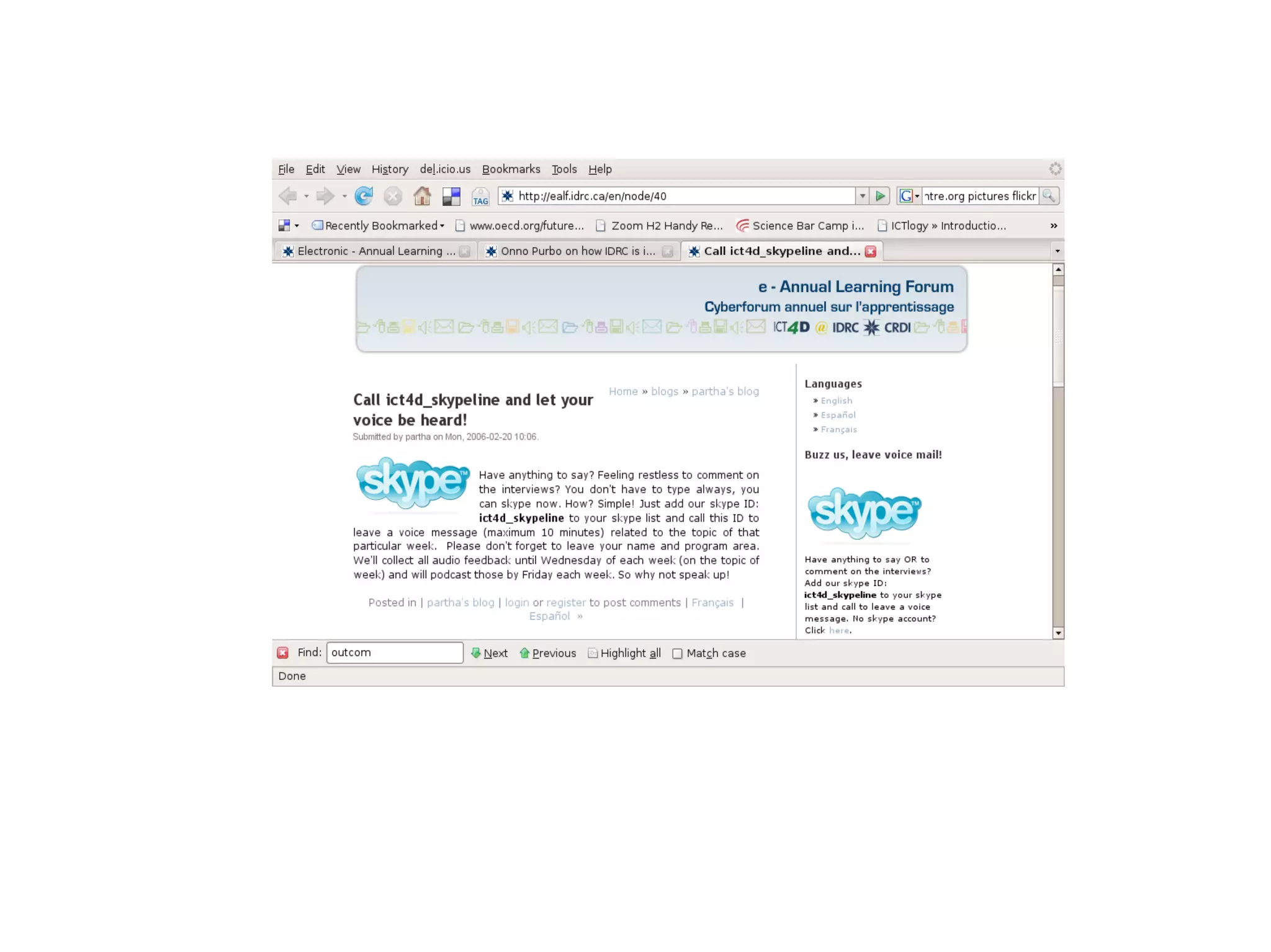 web thinking tour for I-BOP project